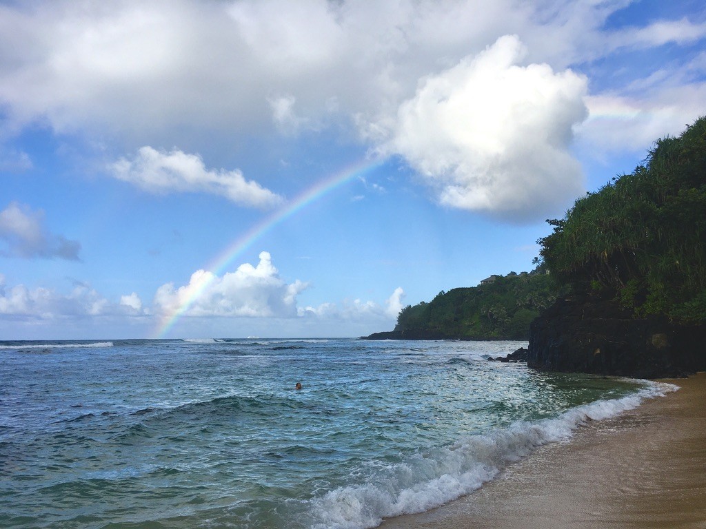Taegliche Regenbogen auf Kauai 