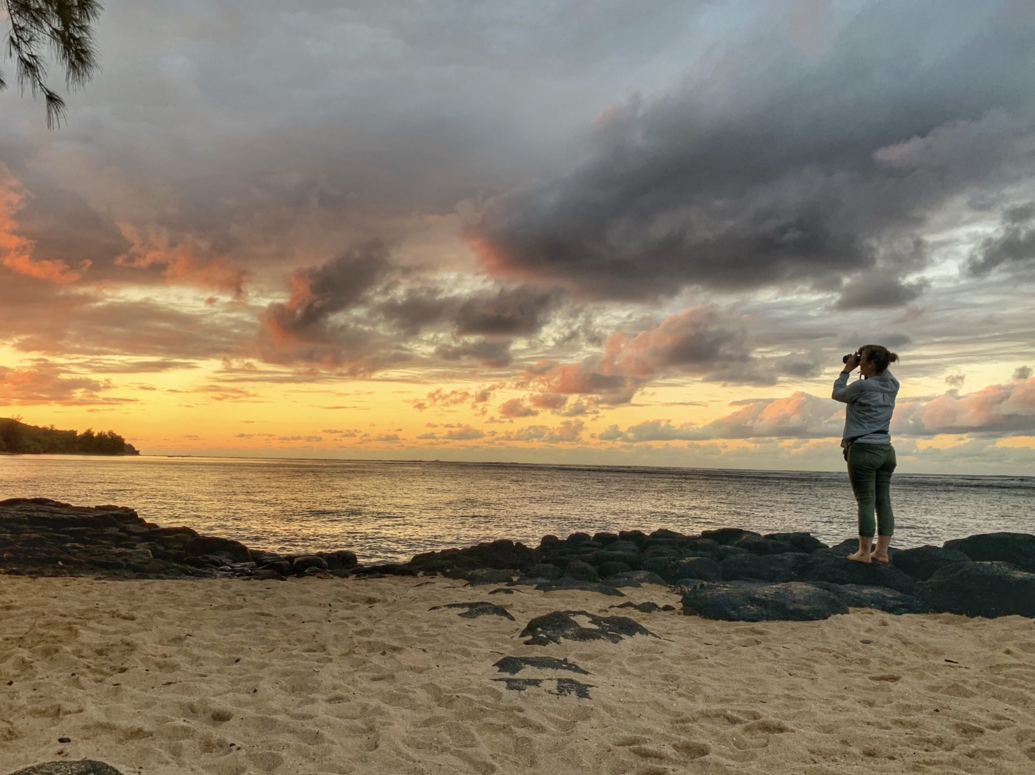 Anini Beach Kauai bei Sonnenuntergang