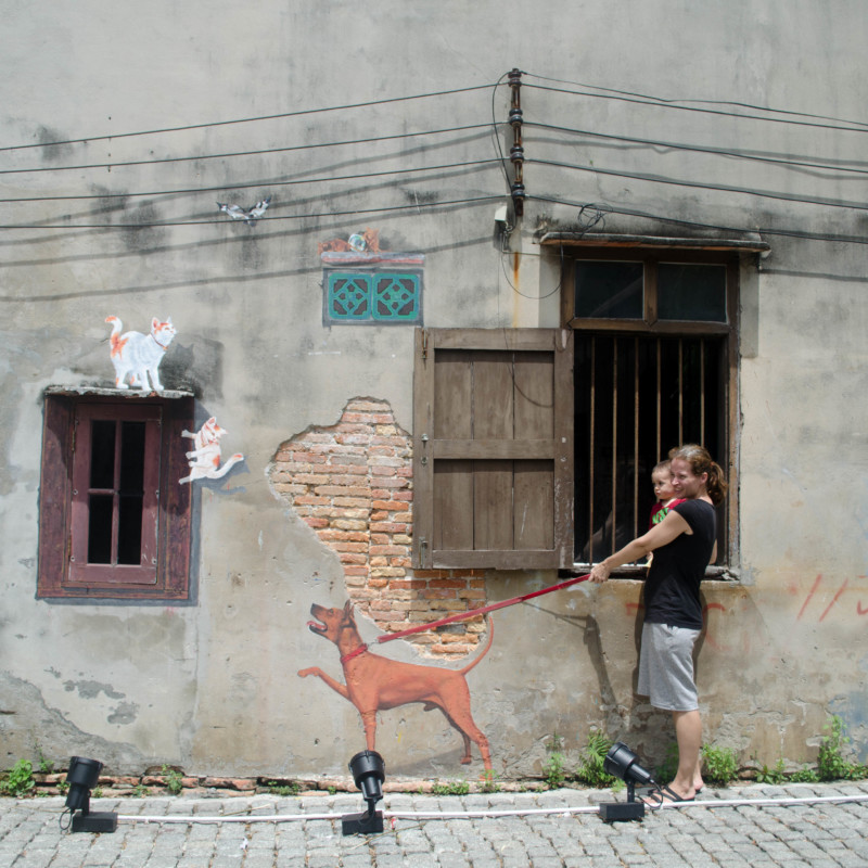 Streetart auf dem Old Heritage Trail in Songkhla