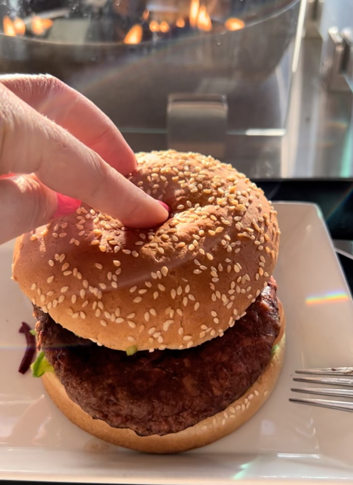 Der vegane Burger im iismeer auf Sylt zum selbst grillen