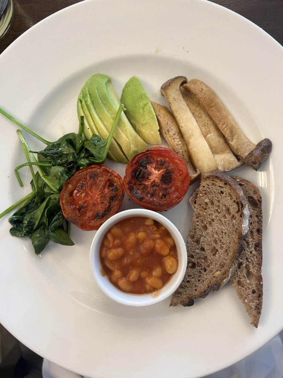 Veganes Frühstück im Angel Hotel in Abergavenny